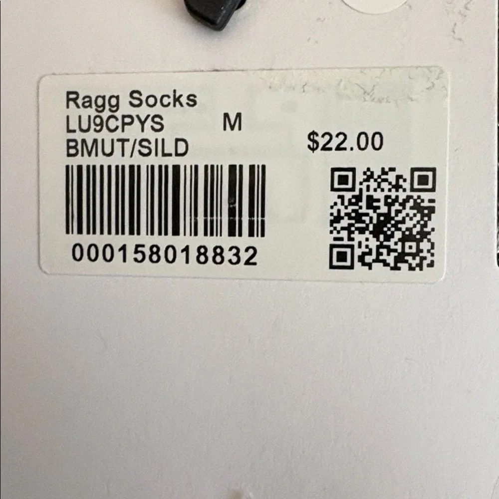 lululemon Athletically  Ragg Socks BMUT/SILD -Medium NWT